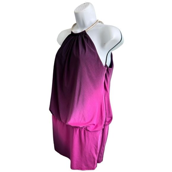 XSCAPE Mini Halter Sleeveless Ombré Cocktail Dress Size 4. - Picture 2 of 9